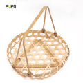 Cesta de bambú al por mayor del almacenamiento que teje de bambú de la cesta del pan del café del té con la manija